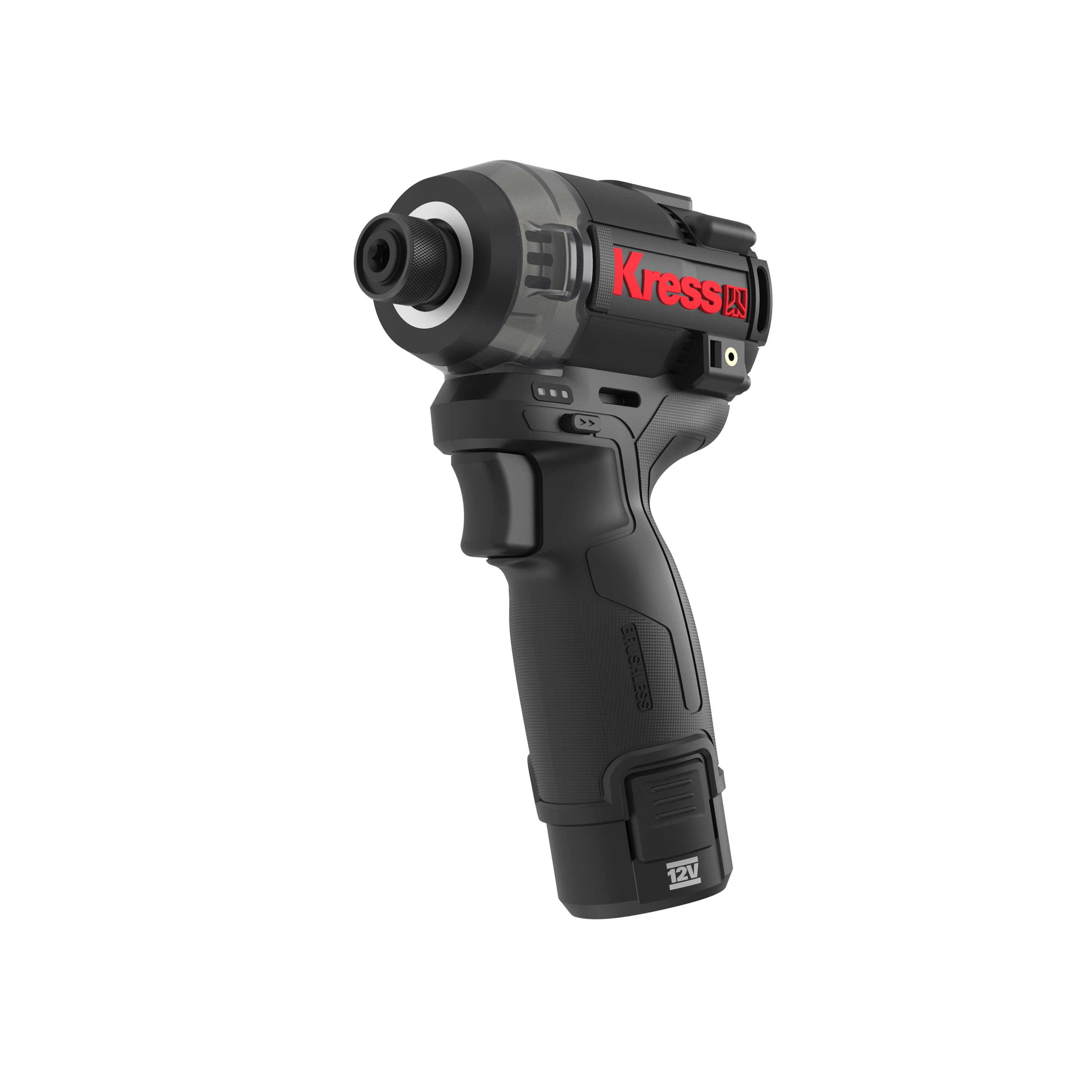 Atornillador de impacto hidráulico 50 nm 1/4" hex brushless 12v 2bat 2ah