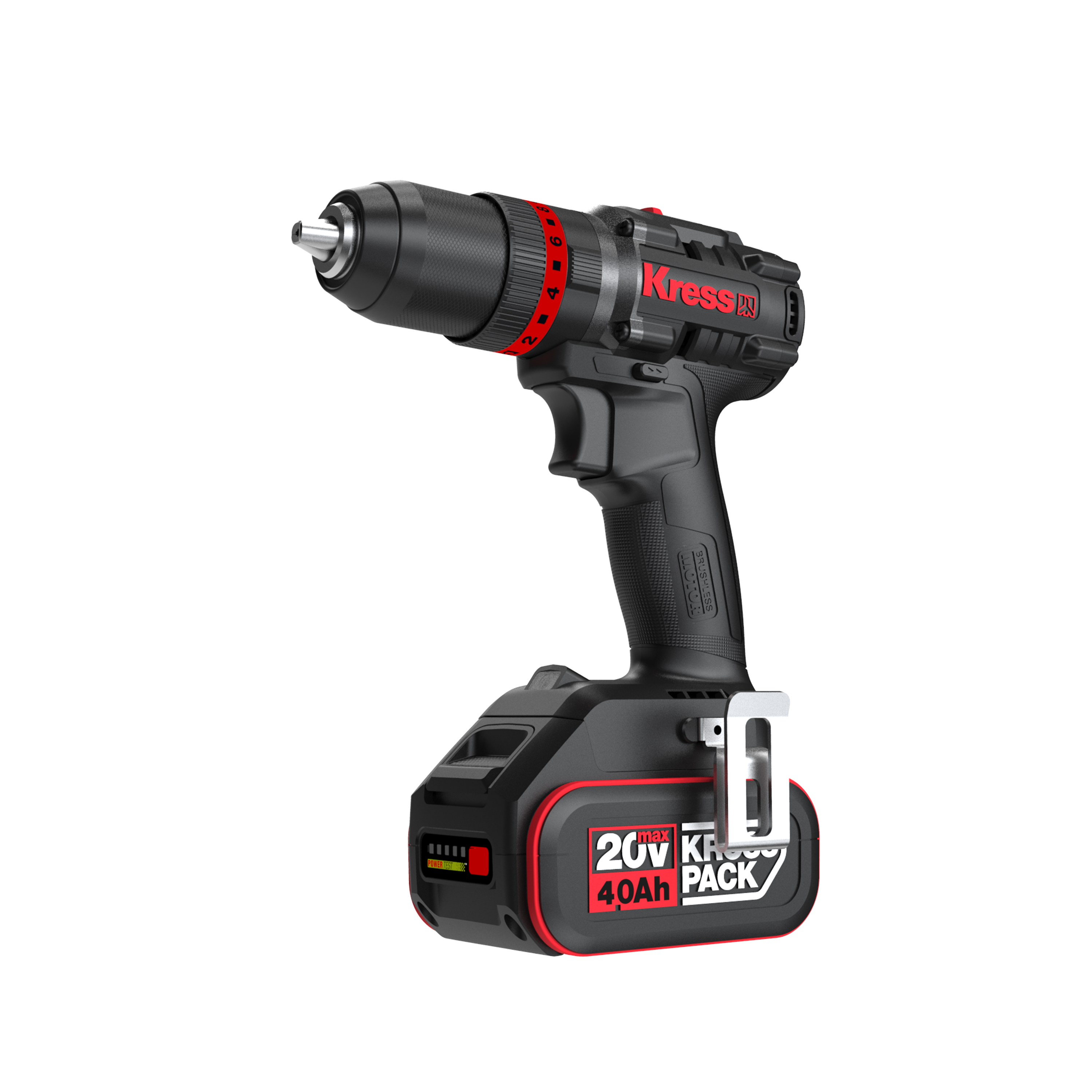 Taladro percutor brushless 20v 2bat 4ah 70nm