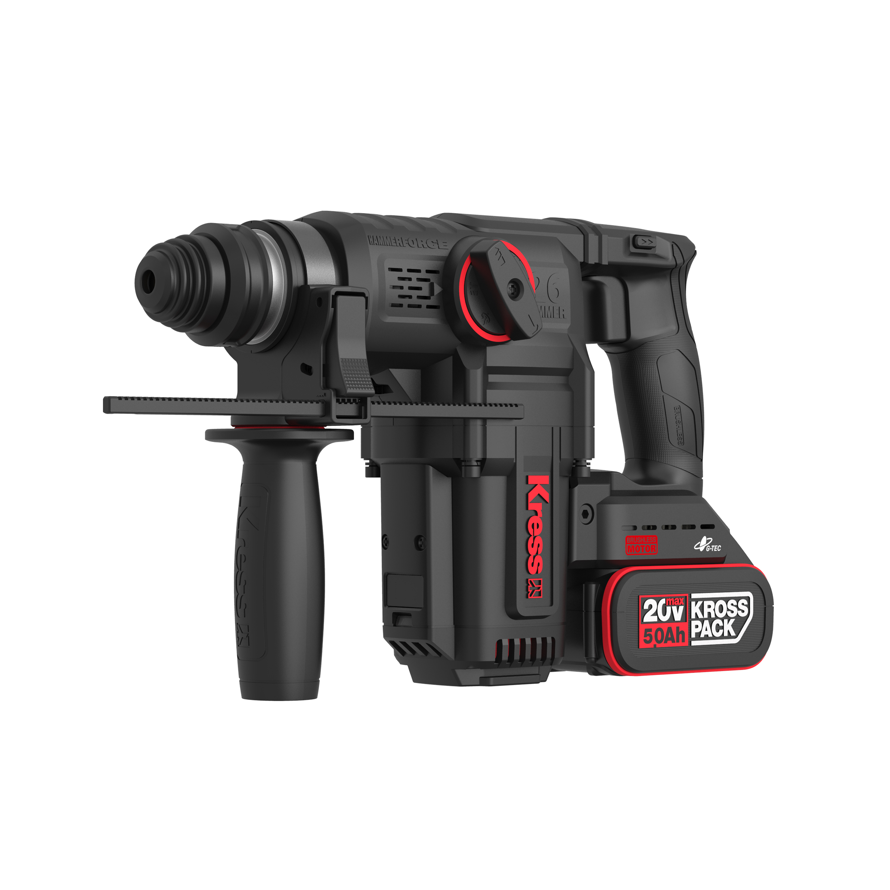 Martillo 3f brushless 3j 20v 2bat 5ah