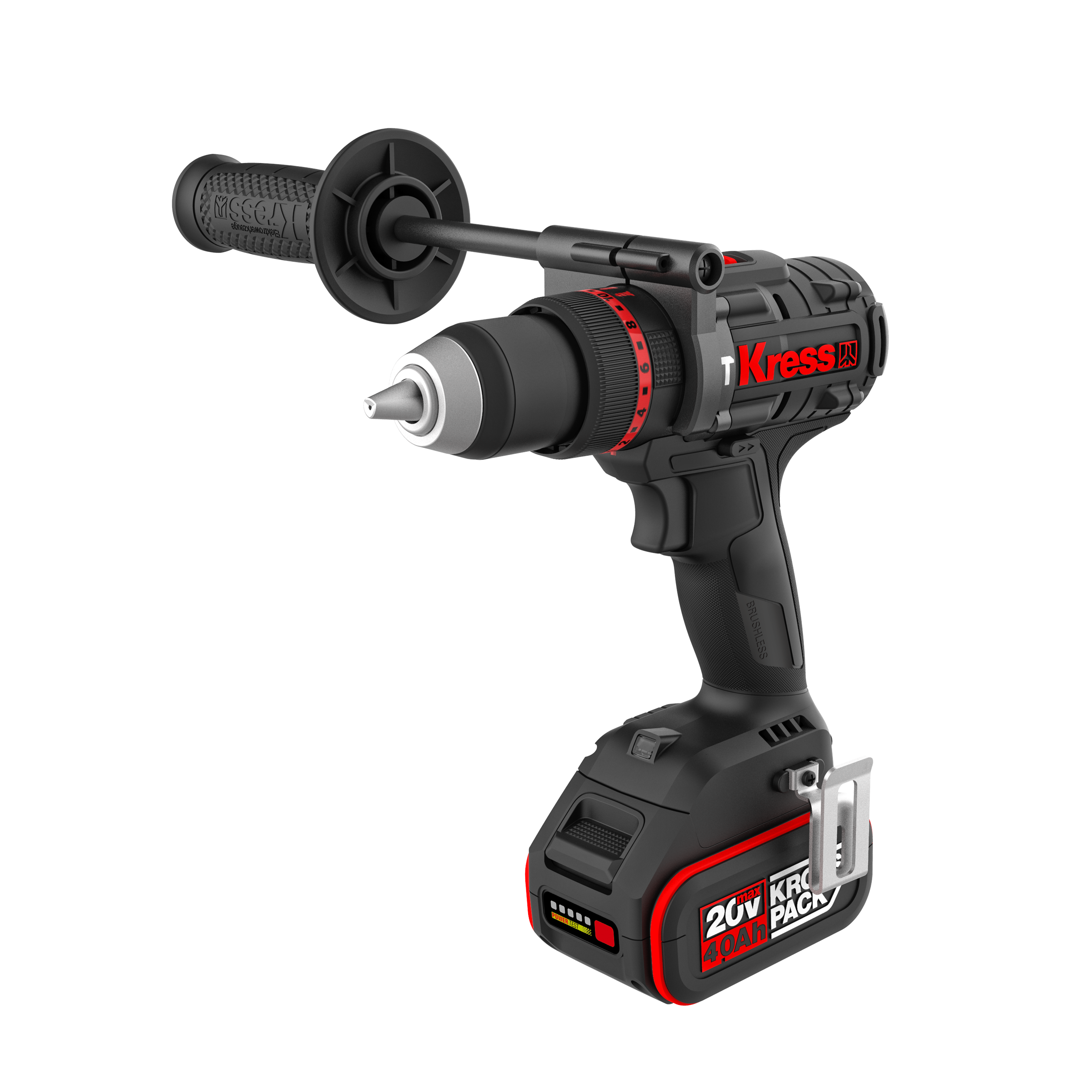 Taladro percutor brushless 20v 2bat 5ah 150nm