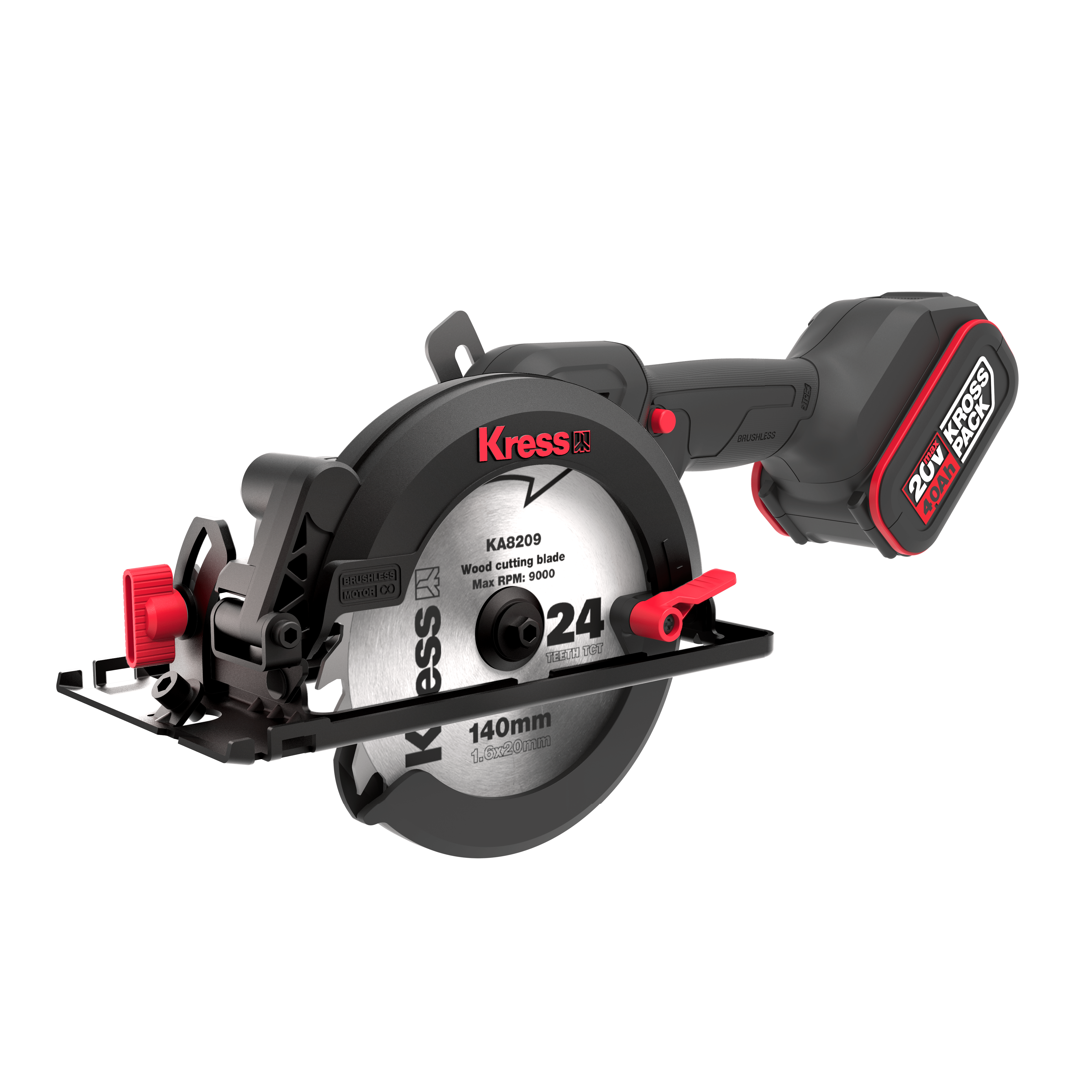 Sierra circular 140mm brushless 20v 2bat 4ah