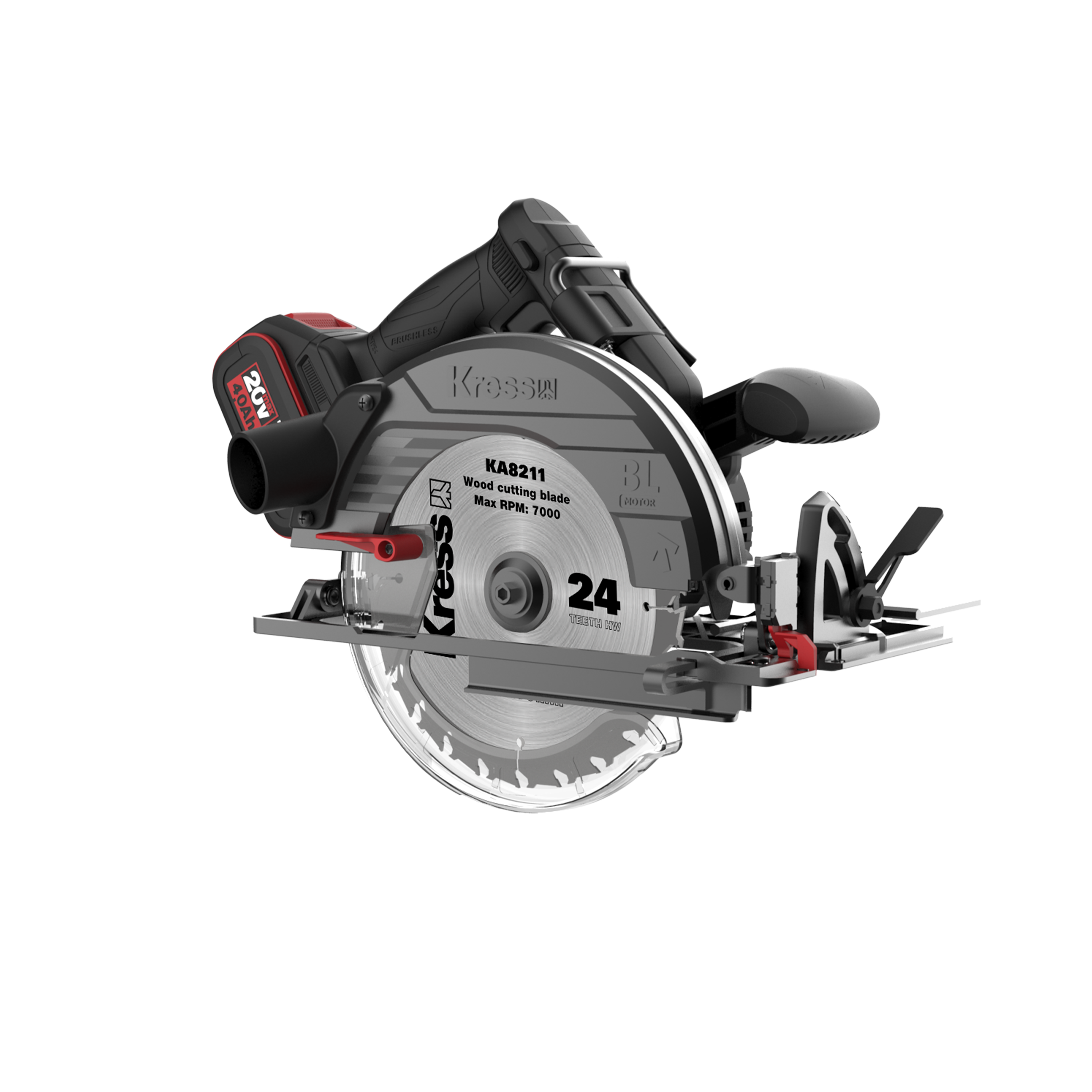 Sierra circular 185mm brushless 20v 2bat 4ah